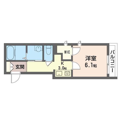 ティアーズメゾン(1K/2階)の間取り写真