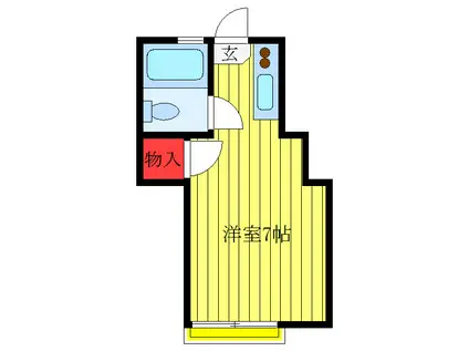 ハイツセッテ(ワンルーム/2階)の間取り写真