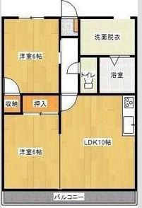 ミッキー(2LDK/2階)の間取り写真