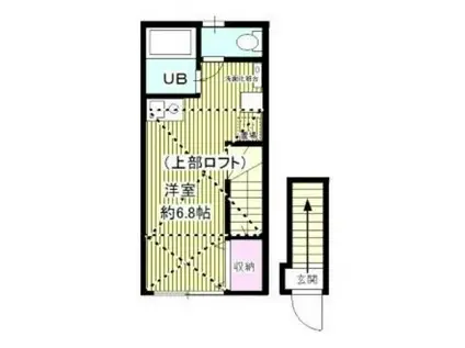 東高円寺ハウス(ワンルーム/2階)の間取り写真
