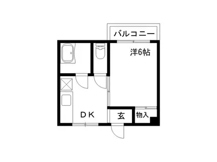 平野マンション(1DK/4階)の間取り写真