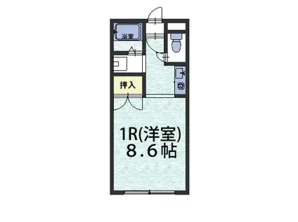 メゾン・ド・アキノ弐番館(ワンルーム/1階)の間取り写真