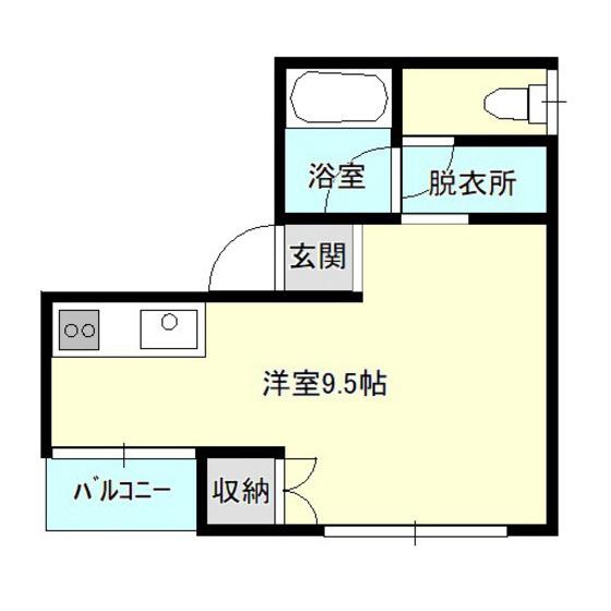 シャトレ・FII(ワンルーム/1階)の間取り写真
