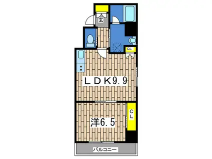 ドムス常盤(1LDK/9階)の間取り写真