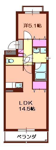 マホラマ(1LDK/3階)の間取り写真