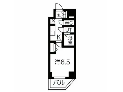 メイクス今池02(1K/5階)の間取り写真