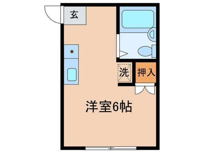 第5メゾン(ワンルーム/2階)の間取り写真