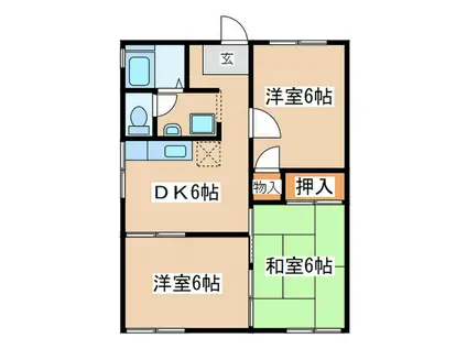 コーポ惣領(3DK/1階)の間取り写真