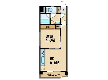 プライムガーデンII(1DK/3階)の間取り写真