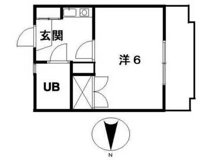 LIEBE光南(1K/4階)の間取り写真