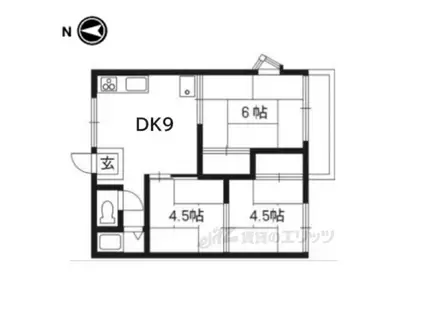 シャルム瀬田(3DK/2階)の間取り写真
