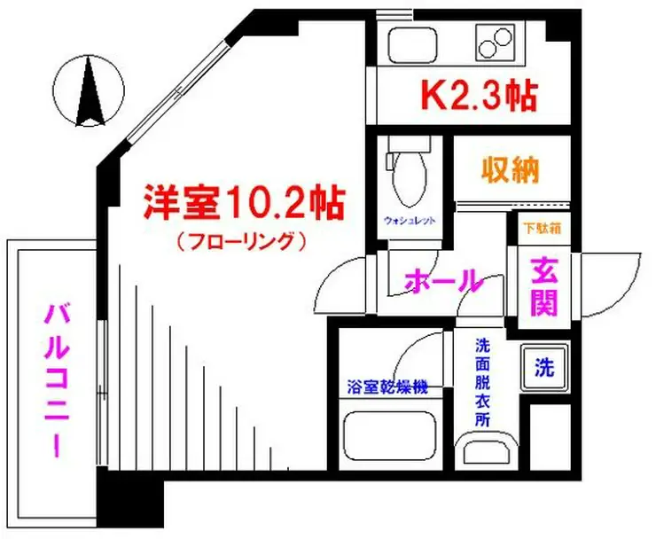 ドゥーエ武蔵小金井 4階階 間取り
