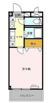 リバービレッジ宝来町(1K/3階)の間取り写真