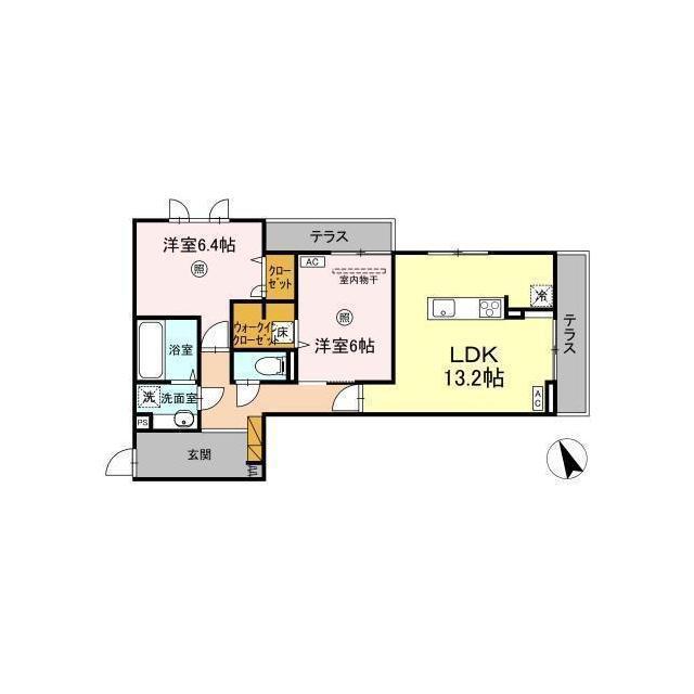 DS LIEN  B(2LDK/1階)の間取り写真