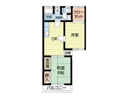 ピュアハイツ(2SDK/2階)の間取り写真