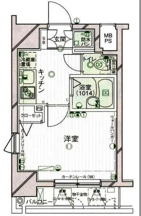 パークウェル麻布十番 8階階 間取り