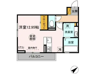 イフィセント港南台(ワンルーム/3階)の間取り写真