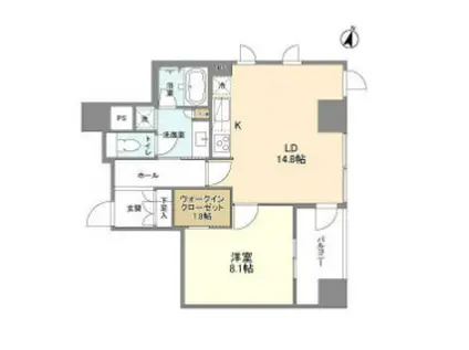 LA SANTE 麹町 ラサンテ麹町(1LDK/10階)の間取り写真