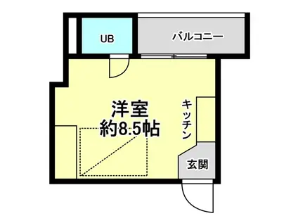 プラザ信開芳斉(ワンルーム/5階)の間取り写真