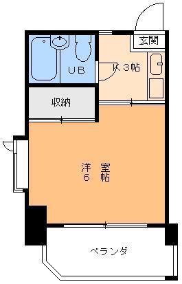 門田ビル(1K/5階)の間取り写真
