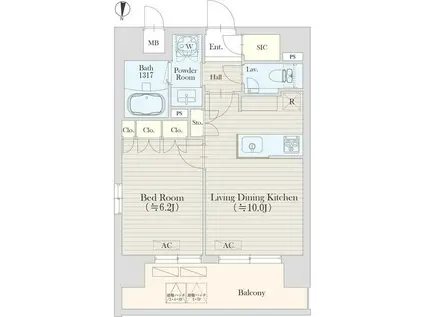 グランレスト渋谷大山町(1LDK/5階)の間取り写真