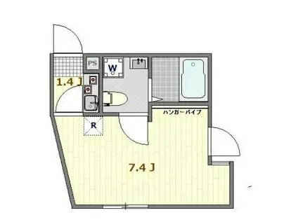 サザンロード堀切II(1K/1階)の間取り写真