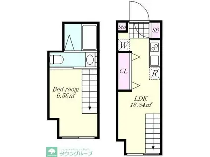 DUO MAISON高円寺南(1LDK/5階)の間取り写真