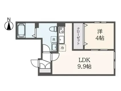 タスキSMART大塚(1LDK/2階)の間取り写真