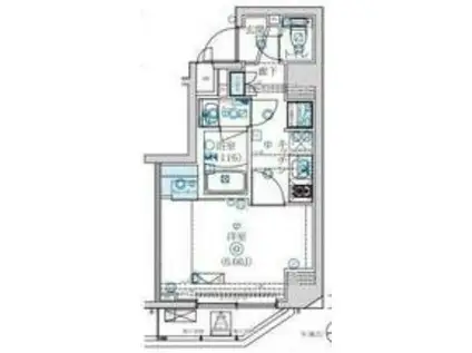 MAXIV浅草(1K/9階)の間取り写真