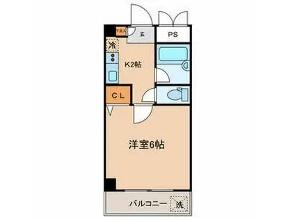 アビテ白金(1K/2階)の間取り写真