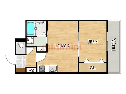 アート総持寺駅前(1LDK/1階)の間取り写真