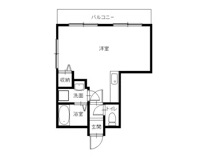 Rコート長崎(ワンルーム/1階)の間取り写真