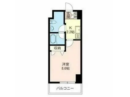 FELICE REGALO(1K/2階)の間取り写真