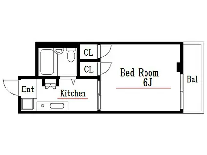東名観光ビル(1K/3階)の間取り写真