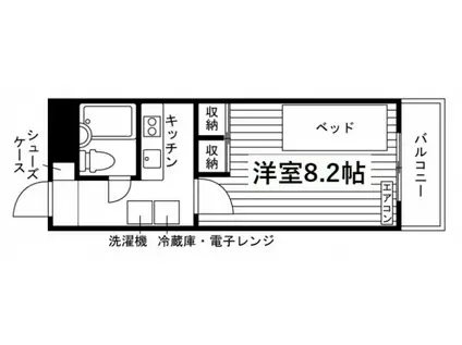 J-015(1K/1階)の間取り写真