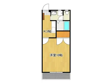 パレスヤマニ(1K/3階)の間取り写真