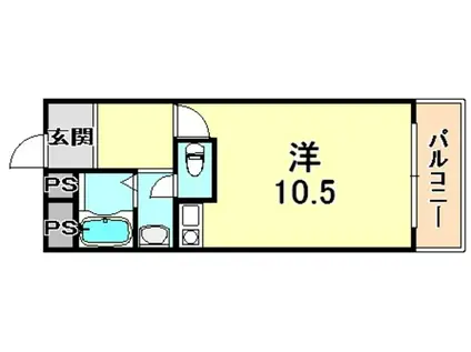 セントレ六甲(ワンルーム/3階)の間取り写真