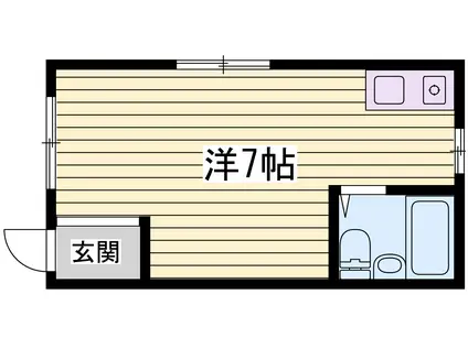 PISTA明石北(ワンルーム/1階)の間取り写真