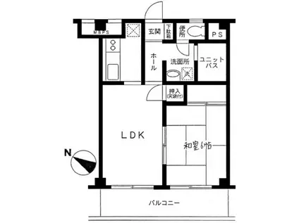 アイリス・ガーデンII(1LDK/3階)の間取り写真