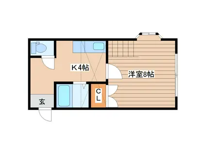 SKレジデンス(1K/2階)の間取り写真