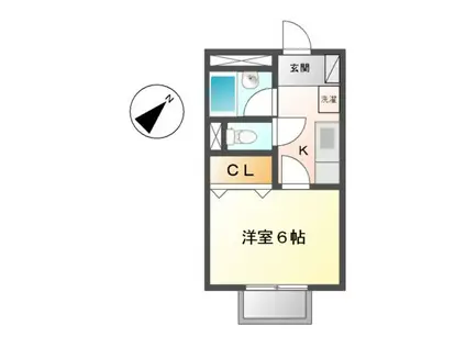 VENT VERT(1K/2階)の間取り写真