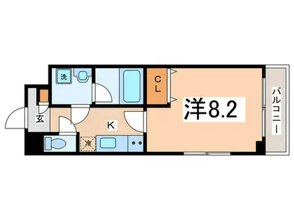 SA-COURT(1K/8階)の間取り写真