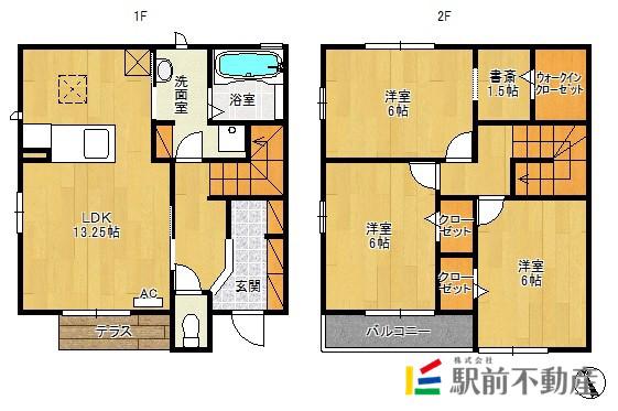パークサイド・ヴィラ(3LDK/1階)の間取り写真
