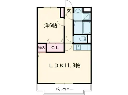 BEAUTERRACEステラ(1LDK/2階)の間取り写真