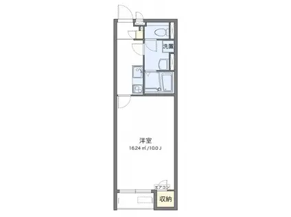 クレイノもみじIV(1K/1階)の間取り写真