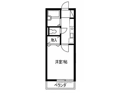 エトワールハイム(1K/2階)の間取り写真
