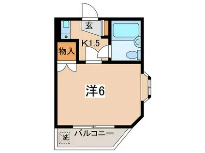 サンシャインKY(1K/3階)の間取り写真