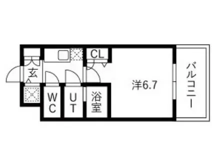 ワールドアイ大阪イースト CITY(1K/4階)の間取り写真