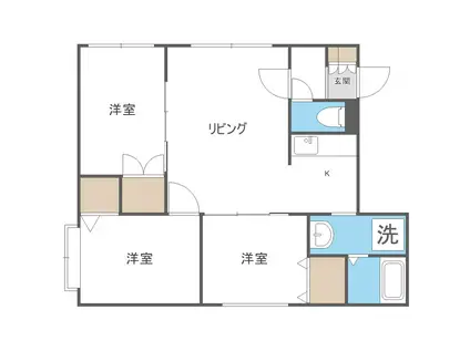 ヴェルコート(3LDK/4階)の間取り写真