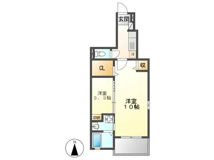 エターナルⅠ(2K/1階)の間取り写真